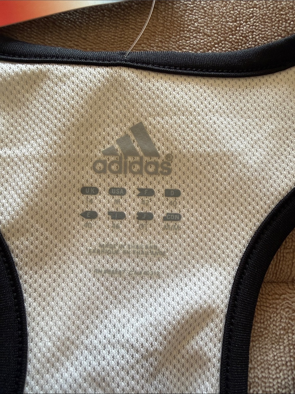 adidas Black and White Tennessee Racerback Tank - Picture 3 of 12
